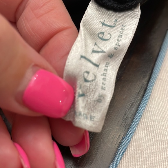 Velvet by Graham Spencer black dress 100% jersey cotton beaded V neckline size L - Picture 11 of 11